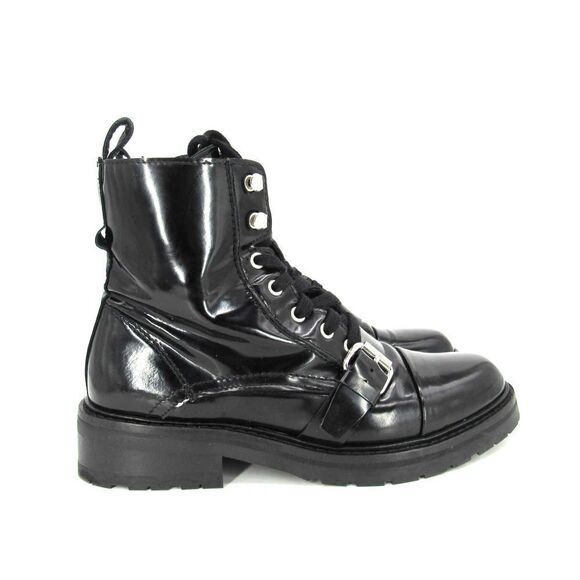 ALLSAINTS Donita Combat Leather Boots in Black SZ 37